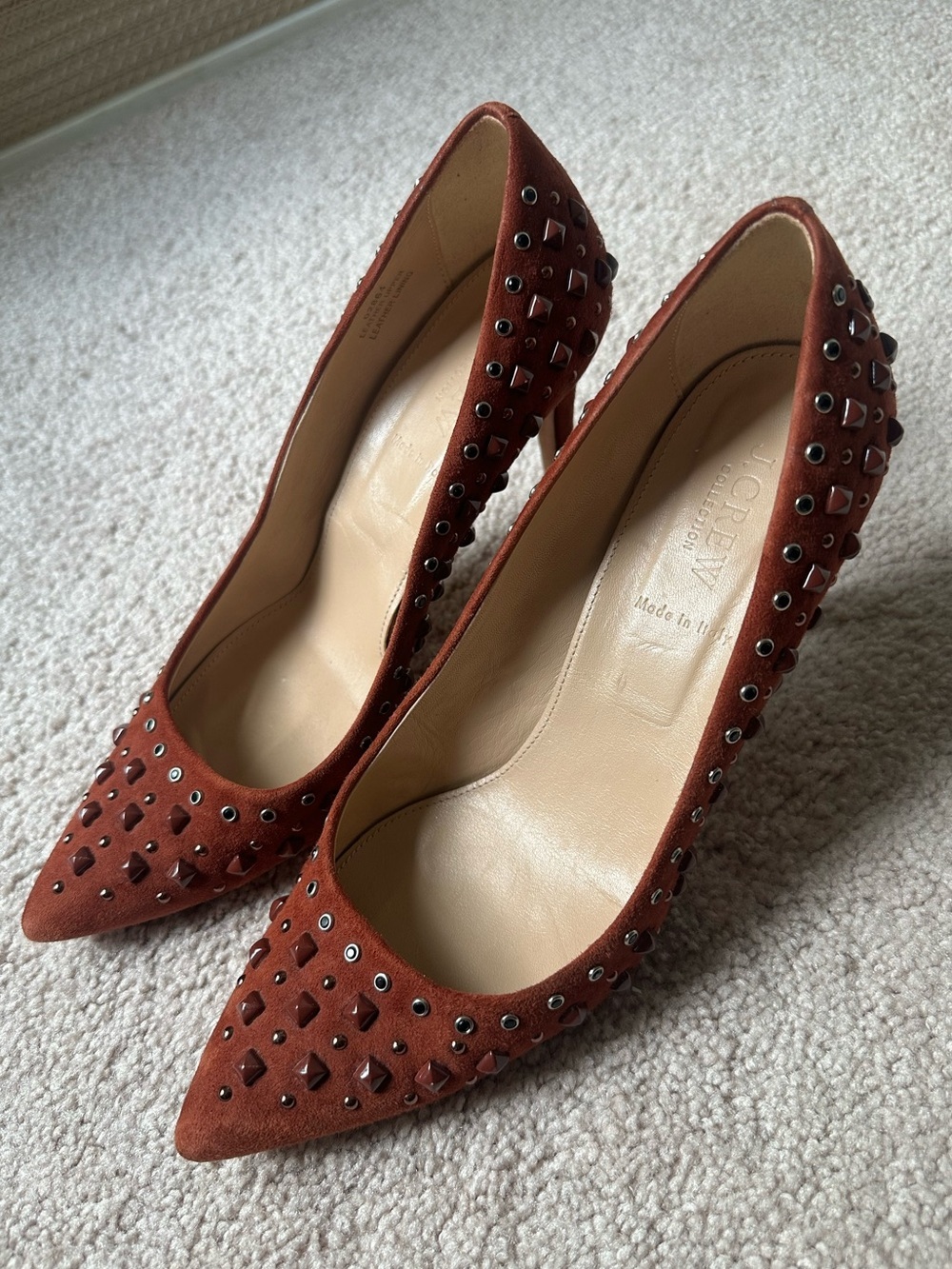 JCrew Collection Suede Studded
Pumps size 8